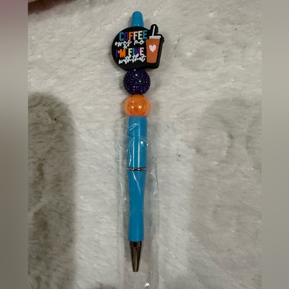 Colorful Coffee-Themed Pen